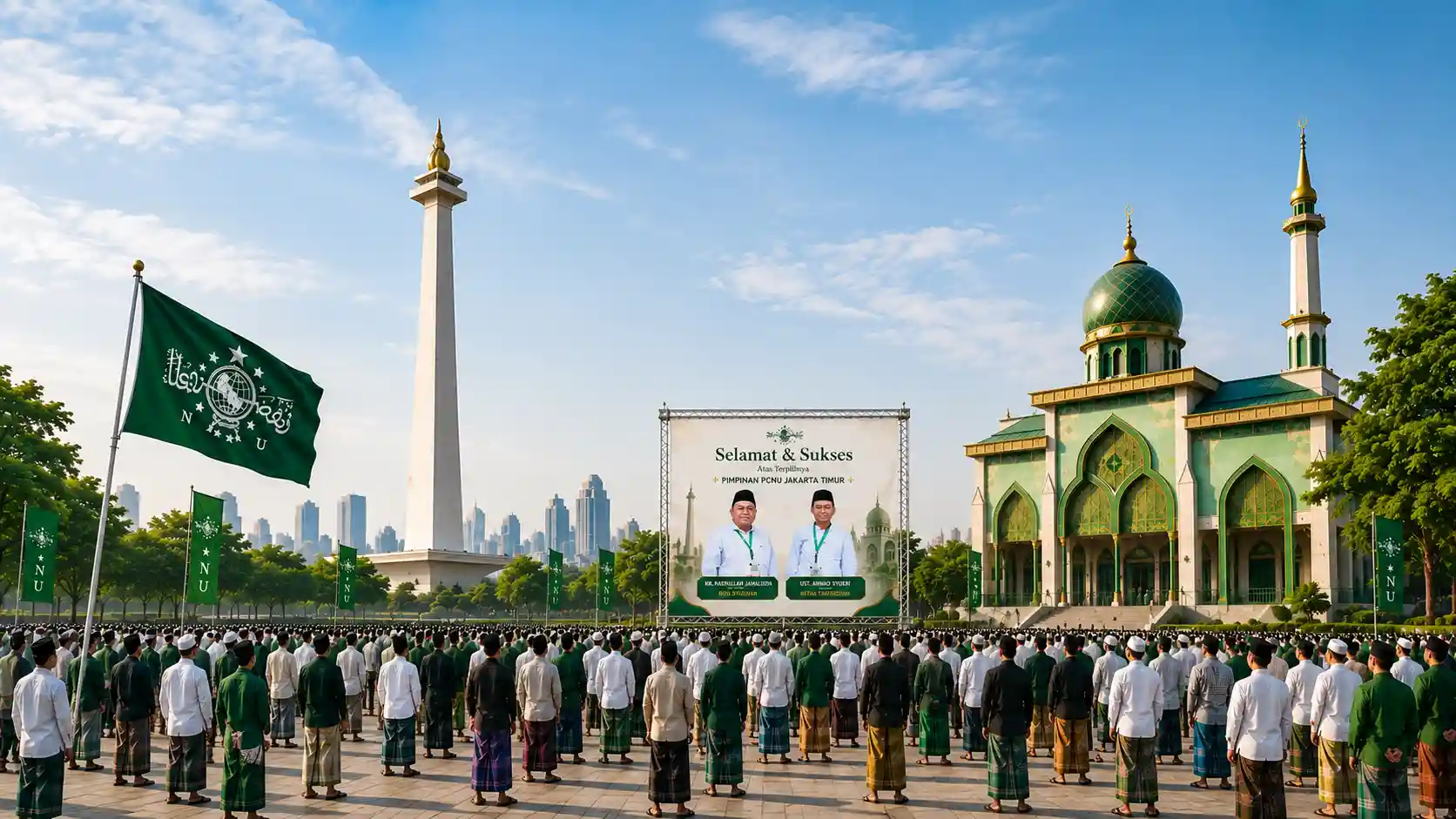 Kebersamaan pengurus dan warga PCNU Pengurus Cabang Kabupaten Samosir